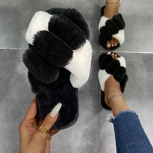 Furry Slippers New Autumn And Winter Indoor